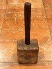 Primitive Antique Burl Wood Mallet 11 5  Pin Driver Stonemason Great Patina