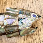 Vintage Brass Abalone Shell Articulated Fish Bottle Opener Mexico Barware 7 5   