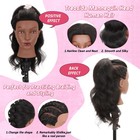 Mannequin Head 100 Real Human Hair Training Doll Braiding 16 Inch Stand