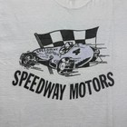 Vintage 60s Hanes Speedway Motors Sprint Car Racing Sports Graphic T-shirt Large