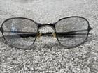 Oakley Metal Eyeglasses Frame Silver Black Clear Lenses With Hard Case