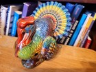 Seldom Seen Vintage 1950 s Kohler Tin Litho Mechanical Wind Up  Flapping Turkey