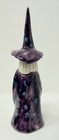Tom Howard Handmade Wizard Figurine 6  Purple Pottery Ceramic