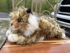Vintage Aurora Fluffy Maine Coon Cat Plush Retired Safari Gift 