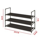 Long Shoe Rack - 3 Tier Shoe Organizer For Closet  Entryway  Garage - Stackable