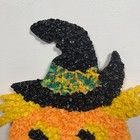 Vintage Halloween Melted Plastic Popcorn Pumpkin Jack O Lantern Decoration