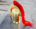 Roman Praetorian Helmet  Armor Steel Roman Helmet Brass Plating Helmet Wit Plume