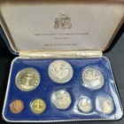 1973 Barbados First National Coinage Proof Set Franklin Mint Silver Coa Case