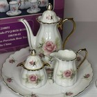 Fine Bone China  roses  Small Child 10 Piece Tea Set New In Box