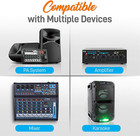 Pyle Compact Uhf Wireless Microphone System - Pro Portable 1 Channel Desktop Dig