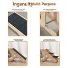 Wooden Pet Stairs pet Step With 3 Steps 2-in-1 Foldable Dog Stair