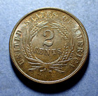1864 Large Motto Two Cent  Ch  Bu Brown  Price Drop
