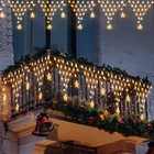 Solar Fairy Christmas Lights Led Outdoor Garden Icicle Waterfall Xmas Home Decor