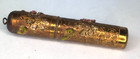 Antique Austria Brass Sewing Needle Case Floral Design 3  Inch Antique