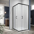 Elegant Black Sliding Shower Door Corner Shower Enclosure 36  W X 72  H