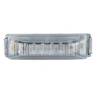 Recpro Led Clear amber Marker Clearance Light 4x1in Chrome  4 Pack 