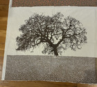 C l o t h  Fabric Wallhanging Oak Seasons- Vintage Retro Mid Century Art Deco