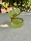Vintage Murano Lemon Opaline Glass Box F lli Ferro 1960s     Rare Italian Treasure