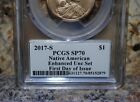 2017-s Pcgs Sp70 Native American Enhanced Unc Set First Day Of Issue