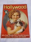 Fed 1937 Hollywood Magazine Shirley Temple Cat Vintage Sketch Cover Cinema Rare