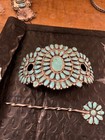  old Pawn native navajo southwestern sterling silver ornate hair barrette signed