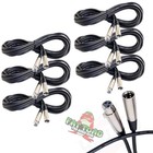 Xlr Microphone Cables  6 Pack  By Fat Toad   20ft Pro Audio Mic Cord Patch