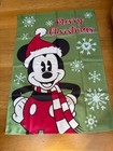 Disney Mickey Mouse In Santa Suit Merry Christmas Large House Flag 28 X 40 New