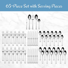 Harmony 65-piece 18 10 Stainless Steel Flatware Set  Service For 12  Polished Si