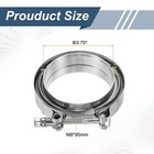 3 75 Inch V Band Clamp With Flange Male Female Exhaust Clamp