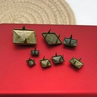 1pack Bronze Pyramid Square Rivets 4 Claws Studs Spikes Leather Crafts Supplies