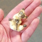 Vintage Ceramic Porcelain Siamese Kitten Figurine Playful Sitting Kitty Cat