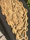 Vintage Hand Carved Wood Wall Plaque Kitchen Harvest Leaves  Vines Decor 26   