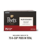 Peet s Coffee Coffee Pods  Dark Roast  Major Dickason s Blend  75 K Cups Fresh
