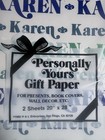Vintage 80s    karen    Personally Yours Gift Paper Wrapping Paper 2 Sheets As Is