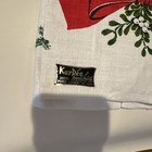 Vintage Kay Dee Linen 100  Cotton Kitchen Tea Towel Holiday Wreath Christmas New