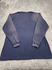 Rasco Fr Shirt Men Xl Fade Navy Blue Flame Resistant Long Sleeve Workwear Henley