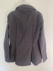 Kerrits Waterproof Riding Jacket Women   s Size Medium Red Gray Plaid Hood Euc