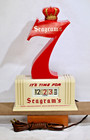 Vintage Seagrams 7 Whiskey Lighted Clock Sign Working 1966 New In Box - Nr Mint