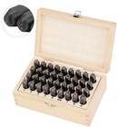 36 Piece Stamping Punch And Die Letter And Number Set A-z  0-9 Symbol Wood Case