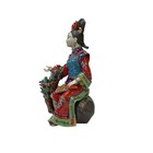 Chinese Oriental Porcelain Qing Style Dressing Hat Lady Figure Ws3090