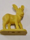 Vintage Donkey Yellow Plastic Toy  5  Tall  Unmarked