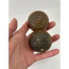 Antique Eastlake Victorian Ornate Bronze Door Knobs Set Architectural Hardware
