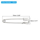 Safety Pins 2 95 Inch Large Metal Sewing Pins Silver Tone 20pcs