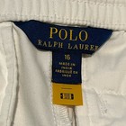 Polo Ralph Lauren Shorts Boys 16 White Embroidered Pony Preppy Cotton
