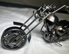 Collectible Handmade Metal Motorcycle Sculpture Art