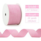 Pink Burlap Wired Ribbon 2 5 Inch X 10 Yards Crafts Wrapping Party Decor Bows