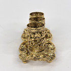 Vintage 3 Lipstick Holder Tube Stylebuilt Accessories Gold Tone Filigree Vanity