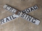 Vintage Cast Iron Railroad Crossing Sign
