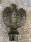 Vintage 8 75  American Eagle Flag Pole Finial Topper Aluminum Silver Gray Tone