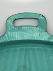 Rare Vintage Old Mid-century Metal Dustpan Turquoise Unique Handle